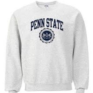 Grey pen state crewneck